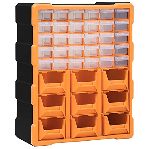 Multi-Schubladen-Organizer mit 39 Schubladen, LAPOOH Sortimentskasten Schubladen, Aufbewahrung In Einer Werkzeug Schublade, Kleinteile Schrank, Organizer Kleiderschrank, 38x16x47 cm von LAPOOH