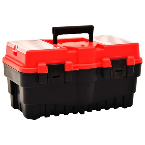 Werkzeugkoffer Kunststoff 462 x 256 x 242 mm Rot, LAPOOH Werkzeugtrolley, Werkzeugset, Werkzeug-sets, Tool Set, Werkzeugtasche Gefüllt von LAPOOH