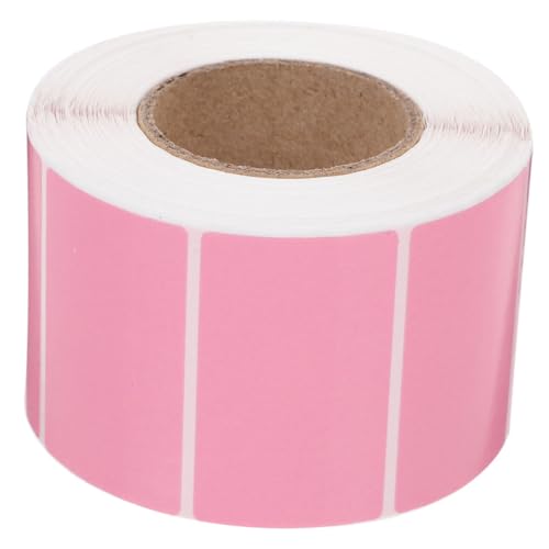 LAPYAPPE 1 Rolle Klebrige Thermoetiketten Etiketten Für Küchenvorräte Etikettenhersteller Selbstklebende Etiketten -versandetikett Leer Thermal- Selbstklebende Haken Aufkleber Rosa von LAPYAPPE