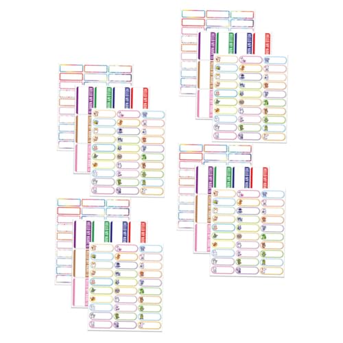 LAPYAPPE 12 Blatt Namensschilder, Leere Klebeetiketten, Aufkleber, Klassifizierungsetiketten, Tabs, Aufkleber von LAPYAPPE