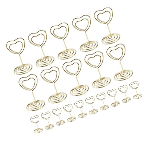 LAPYAPPE 20 Stück Metall-bildhalter, Clips, Metall-tischnummernhalter, Hochzeit, Tischnummernhalter, Dekore von LAPYAPPE