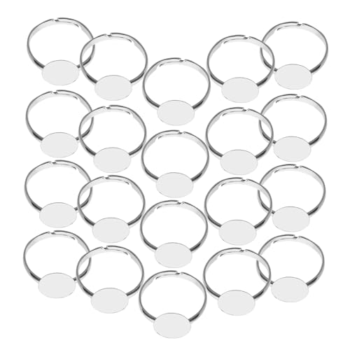 LAPYAPPE 20 Stück Teiliges Schmuckbastelset Verstellbare Ringe mit Runden Pads aus Metall Einstellbare Ringgrundlagen für DIY Schmuckherstellung Geeignet für Harz Bastelprojekte LAPYAPPE 20 Stück Teiliges Schmuckbastelset Verstellbare Ringe mit Runden Pads aus Metall Einstellbare Ringgrundlagen für DIY Schmuckherstellung Geeignet für Harz Bastelprojekte von LAPYAPPE
