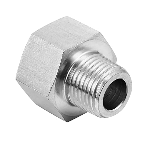 LAPYAPPE 3Stücke Edelstahl Rohrfittings Adapter Für Druckmessgeräte Gewinde Reduktionsadapter Innen Zu Außengewinde Temp Gauge Adapter Für Präzise Messungen von LAPYAPPE