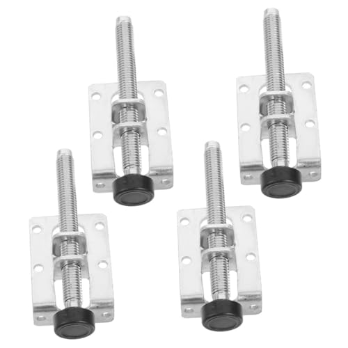 LAPYAPPE 4pcs Verstellbare Möbelbeine Möbelflanschfüße Schrankhöhenverstellfüße Möbelstabilisatoren Schrankbeinversteller Möbel Verstellbare Nivellierfüße Silver Kaltgewalzter Stahl von LAPYAPPE