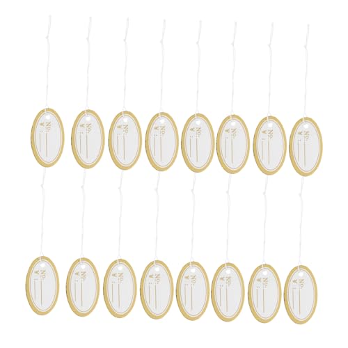 LAPYAPPE 500 Stück Preisschild Klobiger Schmuck Leere Etiketten-display-tags Kennzeichnungsetiketten Schmuckanhänger Hängende Tags Taschenanhänger Preismarker-etiketten Papier Golden von LAPYAPPE