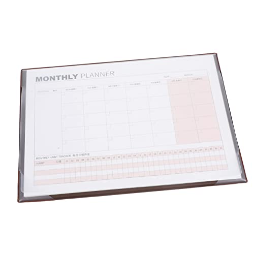 LAPYAPPE Blech leerer Wandkalender monatlich Whiteboard-Kalender magnetischer, trocken abwischbarer Kalender Revision büroartikel büromaterial Planblöcke Monatsplaner-Notizblöcke PVC Coffee von LAPYAPPE