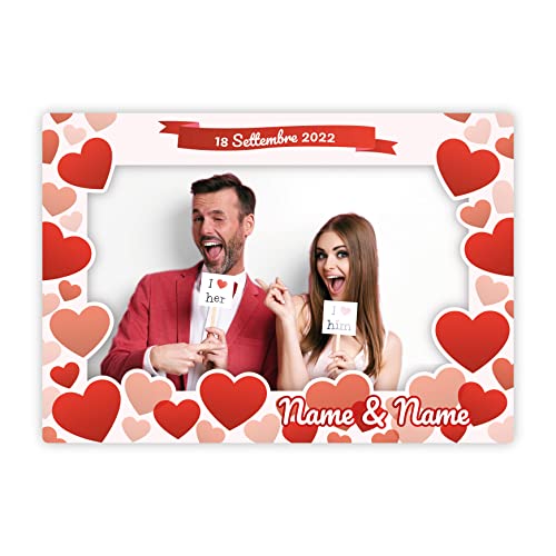 LARGE FORMAT Personalisierter Selfie-Rahmen | Rahmen für Partys und Firmenveranstaltungen, 100 x 70 cm, Love San Valentinstag - Graf 6 von LARGE FORMAT