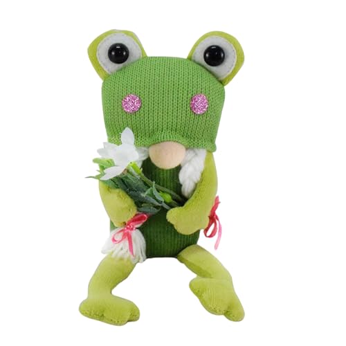 LARUISEE Rudolph Gnome Gonk Tomte Green Ornament Decor Frosch Hut Saison Lovely Gnome Skandinavische Tomte Fun Toy Gnom für Kinder von LARUISEE