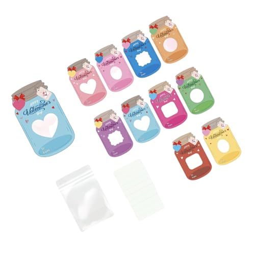 Valentinstagskarten-Set, 50-teiliges Bonbonglas-Set, hohle Geschenktauschkarte für Kinder, Klassenzimmer, Versammlungen, Schulbedarf, Valentinstagskarte von LARUISEE