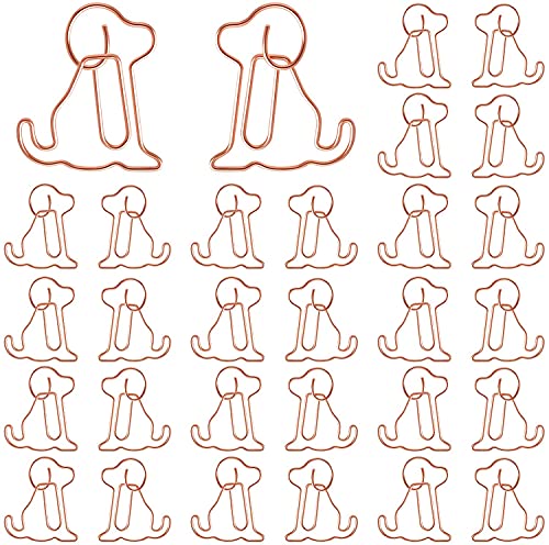 LATRAT 50 Pcs Hund Büroklammern Cartoon Lesezeichen Büroklammern Metall, Metall Paper Clips Lesezeichen für Student Büro Schule Hause von LATRAT