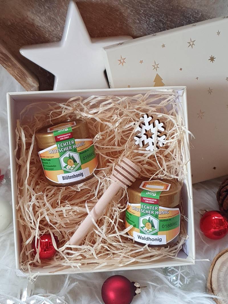 Kleines Weihnachtsgeschenk Geschenk Weihnachten Frauen Honig Geschenkbox Adventskalender Honigglas Geschenk-Set Laviosar von LAVIOSAR