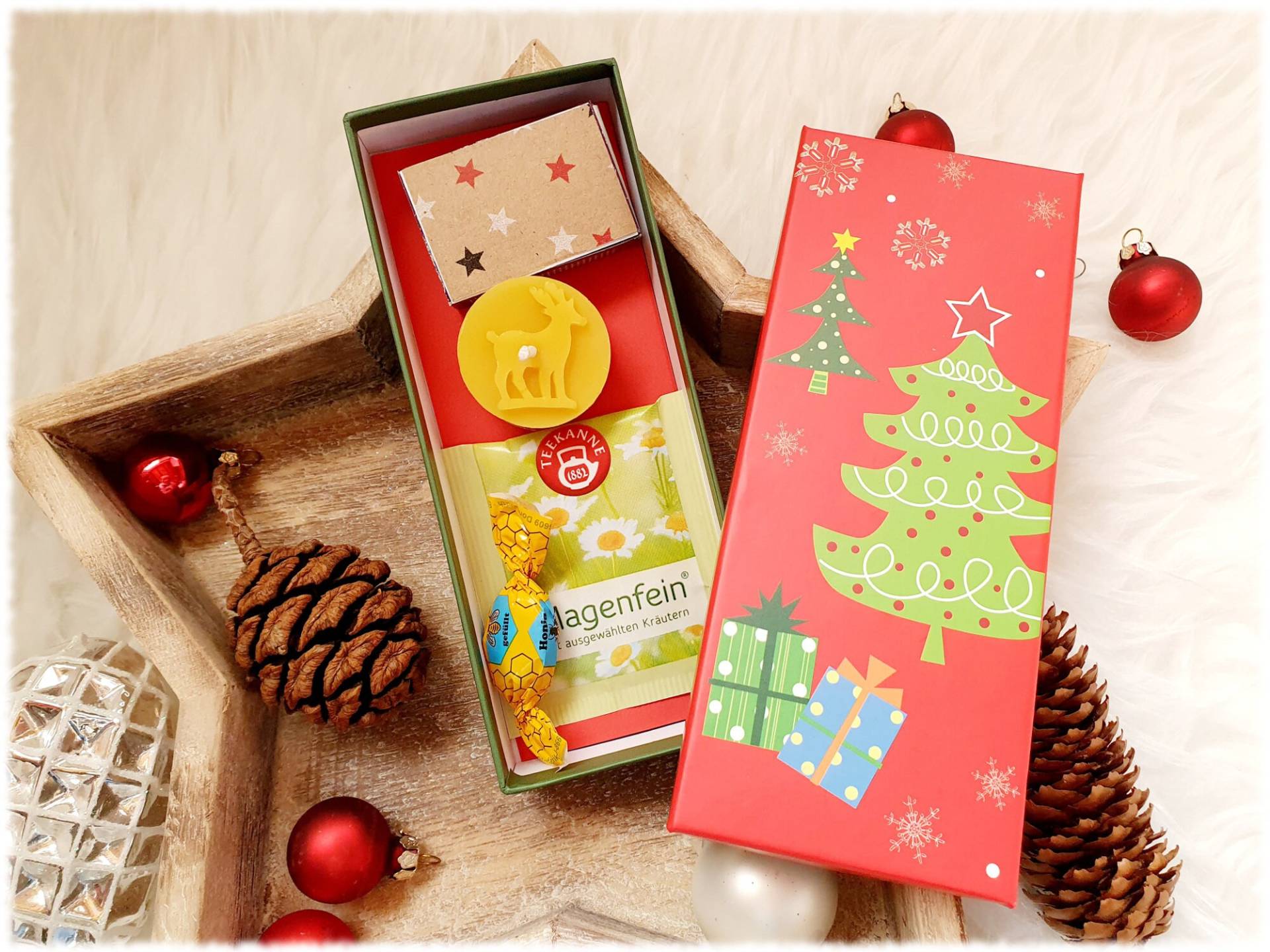 Kleines Weihnachtsgeschenk Geschenk Weihnachten Frauen Kleine Auszeit Mitbringsel Adventskalender Bienenwachskerze Geschenkebox Laviosar von LAVIOSAR