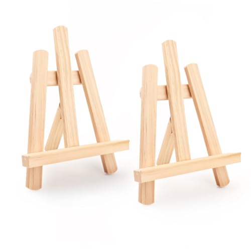 2 Mini staffelei holz klein staffelei für bilder Tisch Staffelei Stand für den tisch Malerei Display Leinwand Stand Erwachsene (Modern) von LAXZANT