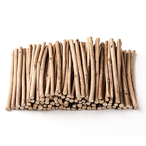 LAZACA Holzstäbchen zum Basteln Zweige Handwerk Log Sticks 100PCS Natürliche Baumrinde Rustikale Wohnkultur DIY (Länge 10cm(0.3-0.5CM)) von LAZACA