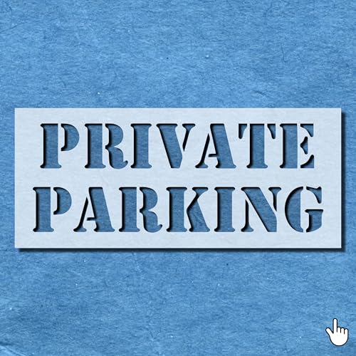 Schablone für Privatparkplatz, Auto, Straßenschild, Mylar, Malerei, Wandkunst, Handwerk, Airbrush von LAZER NINJA