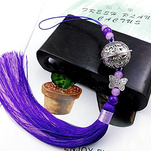 2 Stücke Chinesische Klassische Glocken Quaste Anhänger DIY Handwerk Anhänger Kleidung Haarschmuck Handgemachte Wohnkultur Teile Schmuck Fransen-Lila von LBGFXPZZB