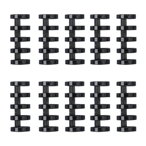 fach Locher 5 Löcher Kreise Ringbindungsring für Lose-Blatt-Notebook-Binder Album Scrapbook Paper-Dateien Spiralbindung Clips Bindegeräte(Black 10PCS) von LCQSYE