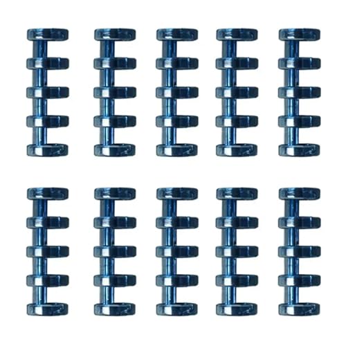 fach Locher 5 Löcher Kreise Ringbindungsring für Lose-Blatt-Notebook-Binder Album Scrapbook Paper-Dateien Spiralbindung Clips Bindegeräte(Blue 10PCS) von LCQSYE