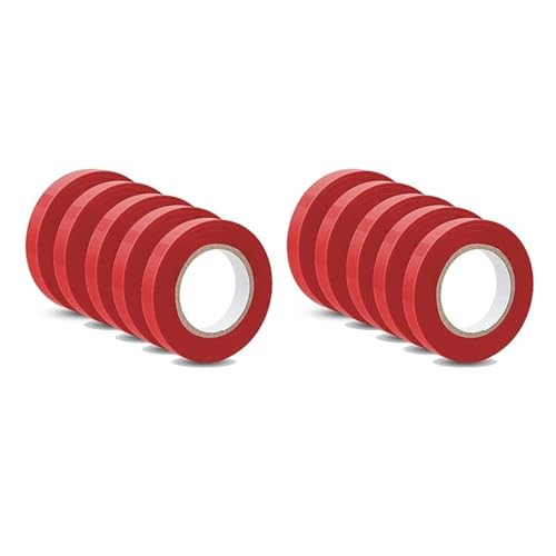 fach Locher Anlagenbindmaschine Pflanzenzweige Handbindungsmaschine mit Garten Weinbindband Weinberg Werkzeug Anlage Klebeband Bindegeräte(10pcs Red Tape) von LCQSYE