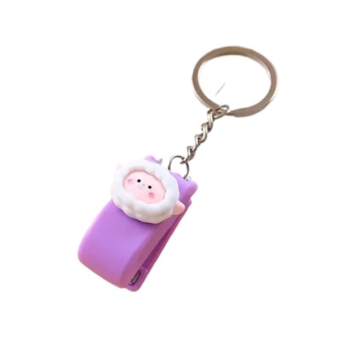 fach Locher Cartoon Mini Hefter Keychain Kawaii Tier Trompete Hefter Buch Papierbindungsmaschinen Schüler Schreibwaren Bindegeräte(C) von LCQSYE