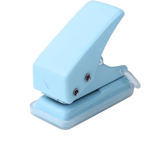 fach Locher Single Ring Mini Hole Punch Paper Punch tragbare runde Hole Puncher Office School Bindungsmittel Briefpapier Bindegeräte(Blue) von LCQSYE