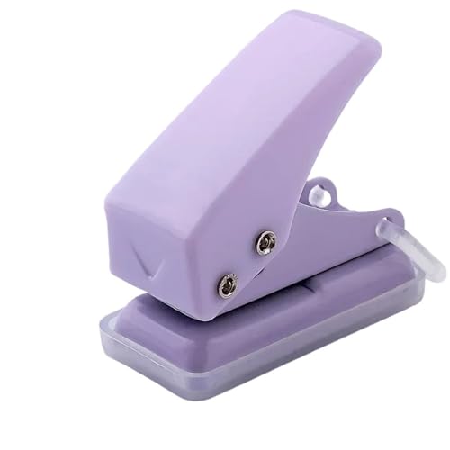 fach Locher Single Ring Mini Hole Punch Paper Punch tragbare runde Hole Puncher Office School Bindungsmittel Briefpapier Bindegeräte(Purple) von LCQSYE