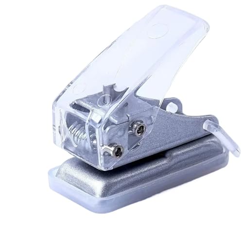 fach Locher Single Ring Mini Hole Punch Paper Punch tragbare runde Hole Puncher Office School Bindungsmittel Briefpapier Bindegeräte(Transparent) von LCQSYE