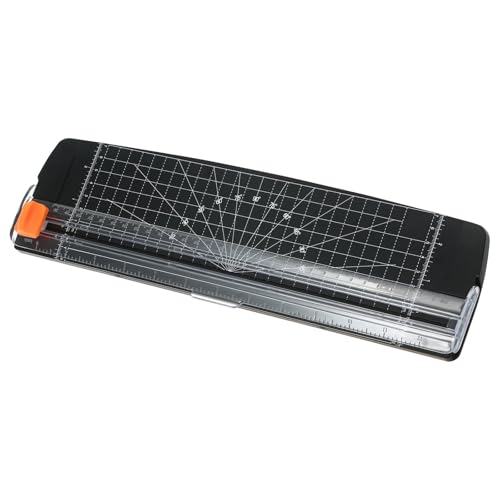 fach Locher Tragbarer Papier Trimmer A4 Größe Papierschneider Schneidmaschine 12 Zoll Schneidbreite für Bastelpapier Photo Laminiertes Papier Bindegeräte(Black) von LCQSYE