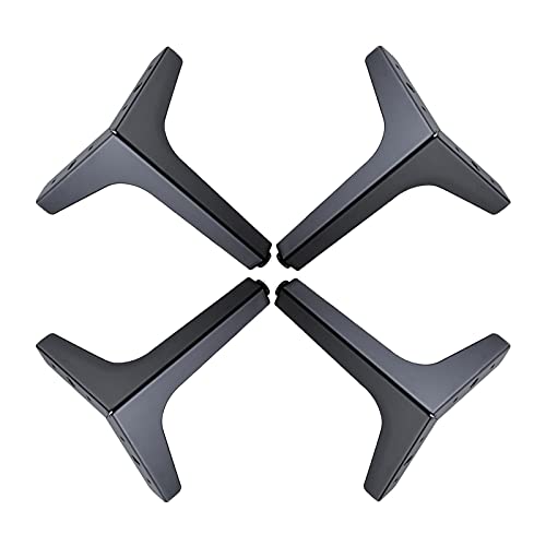 LCUVIMPEX Metall-Möbelfüße, Set mit 4 Möbelbeinen, Metalldreieck-Möbelfüße, Ersatzbeine, für Sofa, Tisch, Schrank, Bar, TV, Schreibtisch, Stützbeine, Schwarz (10 cm) von LCUVIMPEX