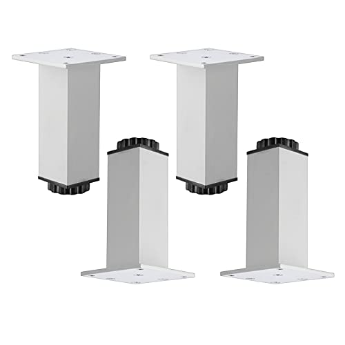 LCUVIMPEX Möbelfüße aus Metall, Möbelbeine, Aluminiumlegierung, Schrankbeine, Küchenbeine, Sofa, Metalltisch, Stützbeine für Möbel, Sofas, Couchtische (6 cm), 4 Stück von LCUVIMPEX