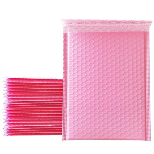 verdickte Briefumschläge, Black Bubble 100 Stück Umschläge for Versandtaschen for Verpacken, Versiegeln, Versenden, Geschenkpolsterung, Lila und Rosa, Grün(100pcs Pink,15 * 20cm) von LCUVIMPEX