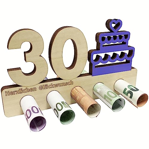 Geldgeschenke Geburtstag30,Geldgeschenke Verpackung30,Holz-Schild Gästebuch,gästebuch Geburtstag oder Jubiläum,Geburtstag Geldgeschenk Holz, Kreatives Geldgeschenke zum Jubiläum(30 Jahre) von LCWROP