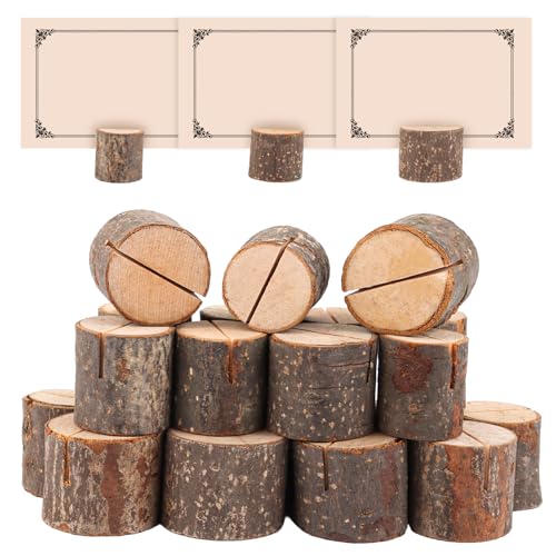 LDHHYH 50 Stück Tischkartenhalter Holz Kartenhalter Holz, Menükartenhalter Holz Tischkartenhalter, Kartenhalter Holz Tischnummern Kartenständer Holz für Hochzeit Deko von LDHHYH