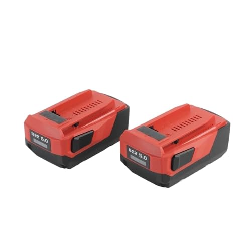 2 Stück B22 22 V 5 Ah Lithium-Ionen-Akku mit hoher Kapazität, kompatibel for Hilti 18 V, 21,6 V, 22 V, kabelloser Elektrowerkzeug-Akku von LDIFNNSI