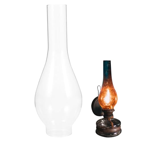 2 Zoll mal 9,7 Zoll Klares Glasöl-Lampne-Schornstein Wärme-resistenter Öllampenteile für Vintage und Wiederherstellung von antiken Öl- und Kerosinlampen von LDJFCCA