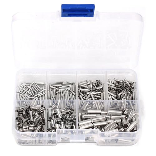 Kabel Ferrule Kit Nicht isolierte Drahtanschlüsse Ferrule Crimp -Klemmen 600pcs, Drahtferrulen von LDJFCCA