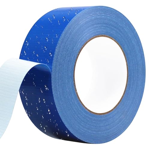 LDJFCCA Klebeband 1 Roll 164ft x 2in beschreibbares Hand reißbare elastische Bodenklebeband starkes Klebstoff Dunkelblau wasserdicht von LDJFCCA