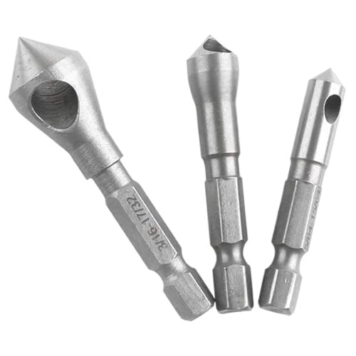 Zählerspüle Bit für Metal 3PCS 1,97 Zoll, 2,36 Zoll und 1,77 Zoll Countersink Bit Hex Shank Schaler Melde von LDJFCCA