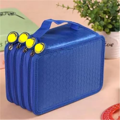 Aufbewahrungsbox für Markierungsstifte 1PSC Männer und Frauen Pinsel Färbung Federmäppchen Briefpapier Box 72-loch Vier-schicht Anti-fallen Kunst Nail art Federmäppchen für Büro(Blue) von LDLAXM