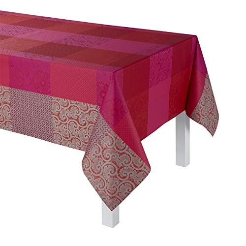 Le Jacquard Francais 22079 Beschichtete Tischdecke Fleurs De Kyoto Cerise 175X250 Cm von LE JACQUARD FRANÇAIS