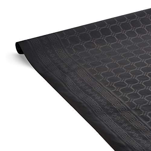 Le Napage Art de la Table Tischdecke aus Damastpapier, 1,18 x 6 m, Schwarz von Le Nappage