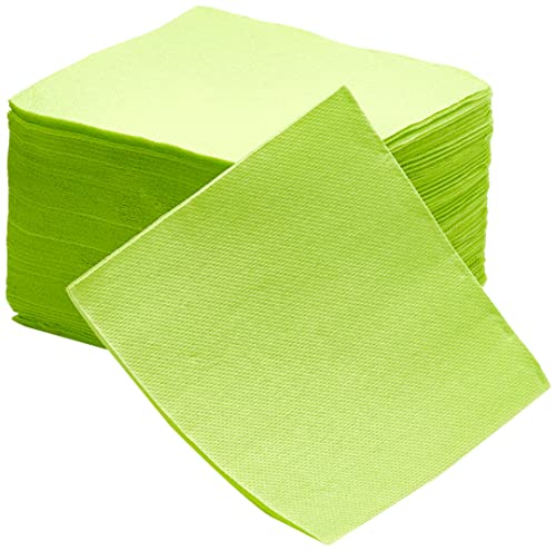 Le Nappage - Papierservietten Tex Touch - Farbe Anisgrün - FSC®-zertifizierte Servietten - Recycelbar und biologisch abbaubar - Packung mit 50 anisgrünen Servietten Größe 24 x 24 cm von Le Nappage