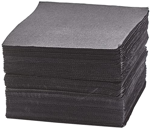 Le Nappage - Papierservietten Tex Touch - Farbe Schwarz - FSC®-zertifizierte Servietten - Recycelbar und biologisch abbaubar - Packung mit 50 schwarzen Servietten Größe 25 x 24 cm von Le Nappage