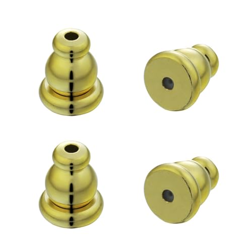 Set mit 4 sicheren Ohrring-Verschlüssen, Verschlusskupplungen, sichere Verriegelung, Edelstahl, Ohrringstecker für hängende Ohren Set mit 4 sicheren Ohrring-Verschlüssen, Verschlusskupplungen, sichere Verriegelung, Edelstahl, Ohrringstecker für hängende Ohren von LEADSDGE