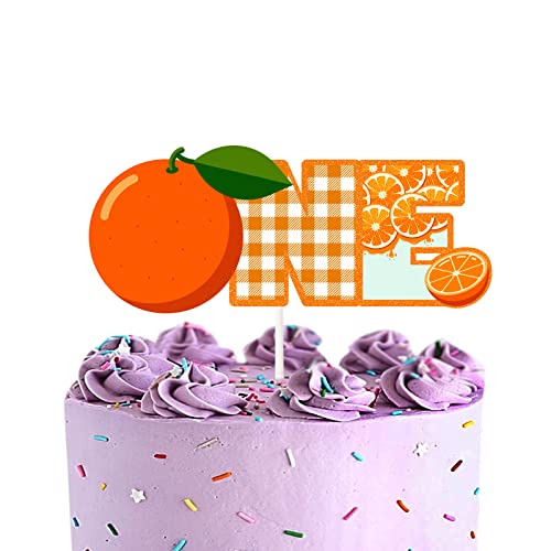 Kuchendekoration "It's My First Birthday", Orange von LECAKTO