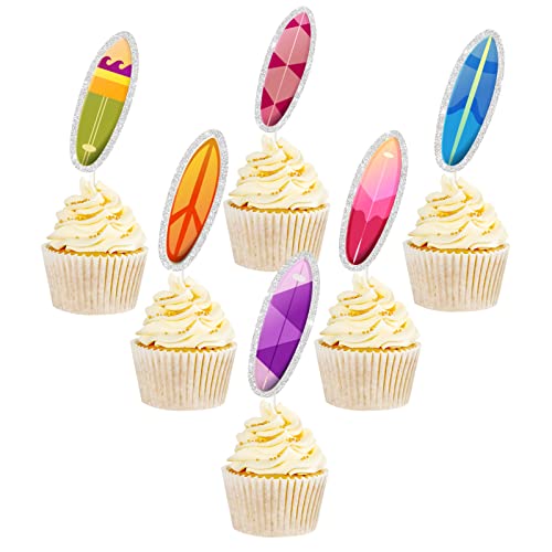 Surfbretter Cupcake-Topper, Surfing-Mottoparty-Dekoration – Feiern Sommer Hawaii-Babyparty Party Dekoration von LECAKTO