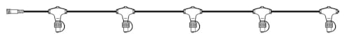 LED Universum SYSTEM 24 Lichterketten-Modularsystem > KABEL & ADAPTER > Stammkabel 15m mit 5-fach Verteiler (je 3,2m Abstand), koppelbar, ohne Netzteil von LED Universum