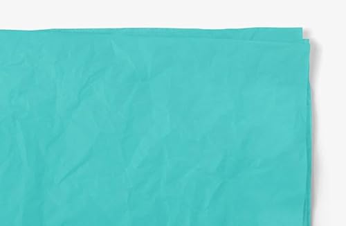 Ledeo Silk Tissue Seidenpapier, Einschlagpapier, Bastelpapier, 480 Blatt, bright turquoise, 50x76 cm von LEDEO