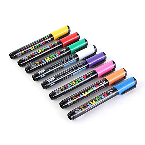 LEDGOO Acrylfarbe Marker Stifte DIY Graffiti Stift einfach zu schreiben und abzuwischen, für Holz, Keramik, Metall, Stoff, Leinwand, Papier, Glas von LEDGOO