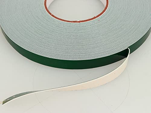 25 Meter, doppelseitiges Klebeband 1 mm, Breite 15 mm, Material aus Polyethylen-Schaumstoff, für elektrische Schienen von LEDLUX